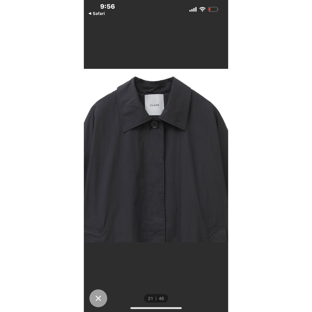 CLANE - CLANE☆BACK FRILL SINGLE COATサイズ1ブラックの通販 CLANE - CLANE☆BACK FRILL SINGLE COATサイズ1ブラックの通販