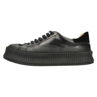 ジルサンダー(Jil Sander)のJIL SANDER ジルサンダー Leather Sneaker レザー ラバーソールローカットスニーカー 厚底 ブラック JS32108A(スニーカー)