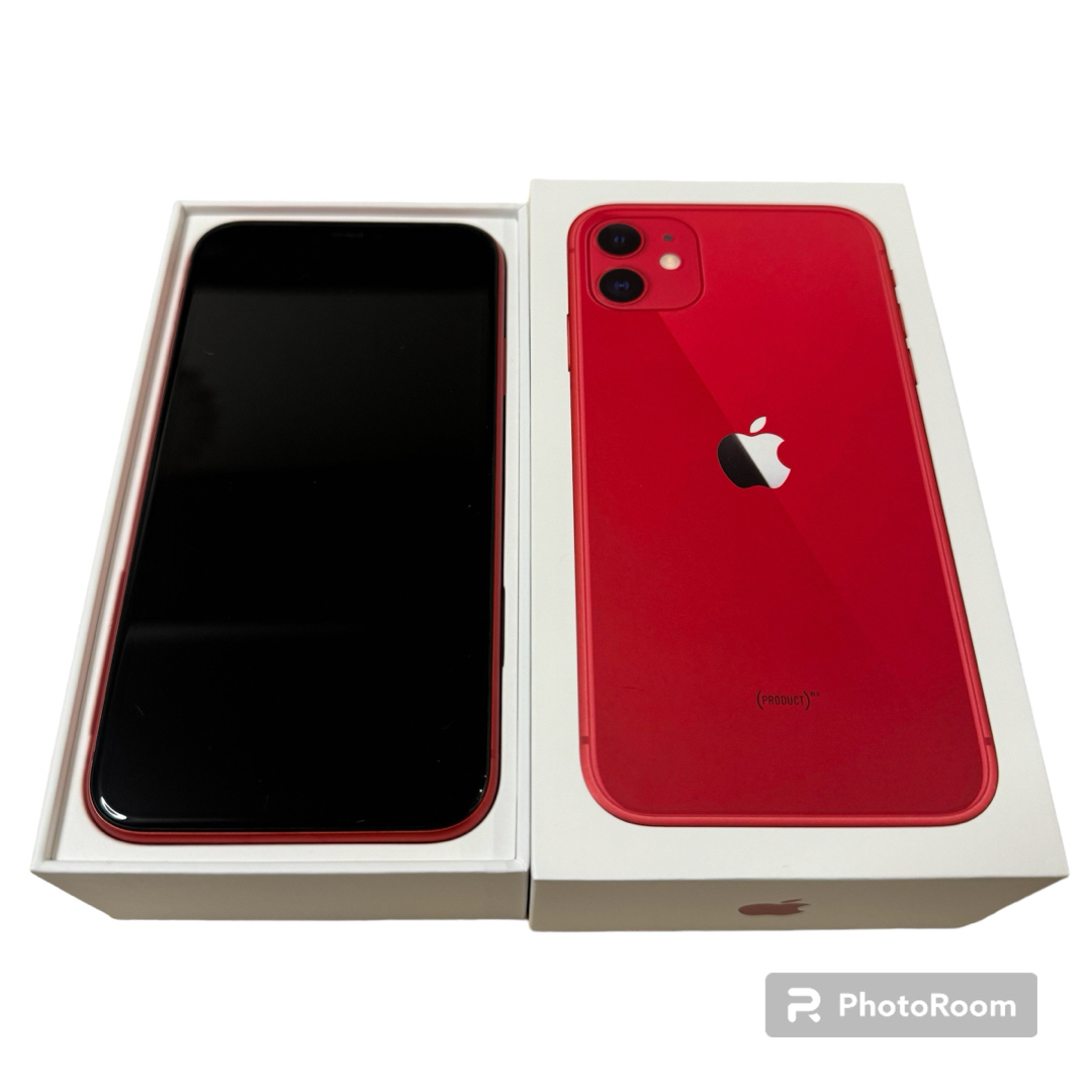 iPhone(アイフォーン)のiPhone11 (PRODUCT)RED 128GB SIMロック解除済み スマホ/家電/カメラのスマートフォン/携帯電話(スマートフォン本体)の商品写真