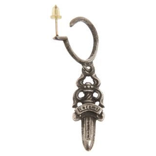 クロムハーツ(Chrome Hearts)のCHROME HEARTS クロムハーツ No5 DAGGER/#5 ダガーフープピアス シルバー ※キャッチ社外品(ピアス(片耳用))