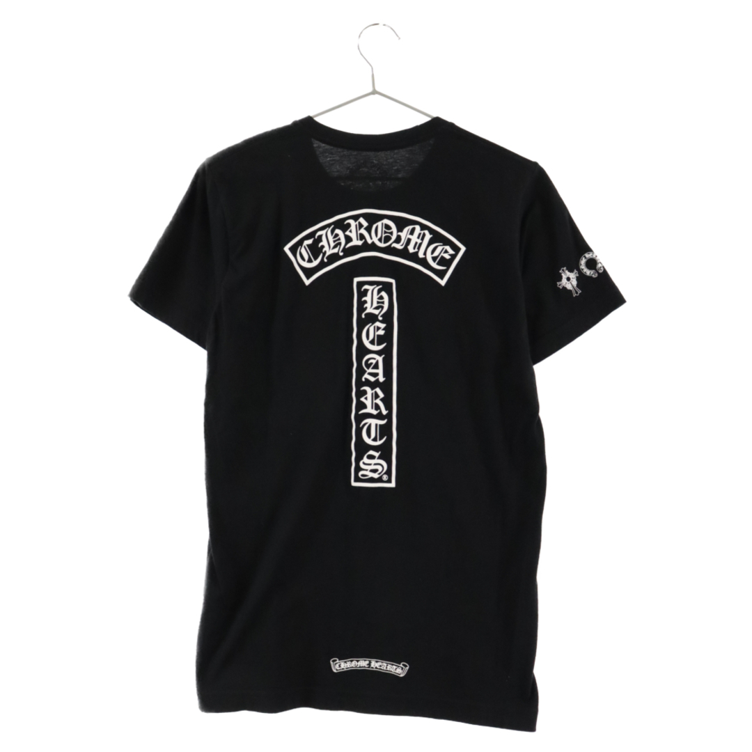 CHROME HEARTS クロムハーツ バックプリント ポケット付きホースシュープリント半袖Tシャツ ブラック445センチ肩幅