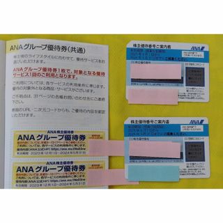 エーエヌエー(ゼンニッポンクウユ)(ANA(全日本空輸))の迅速発送　ANA 株主優待券 2枚　全日空　オマケ付き　ヤマト発送(その他)