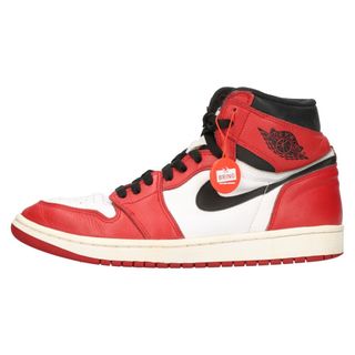 ナイキ(NIKE)のNIKE ナイキ AIR JORDAN 1 RETRO HIGH OG CHICAGO エアジョーダン1シカゴ ハイカットスニーカー レッド/ホワイト US9.5/27.5cm 555088-101(スニーカー)