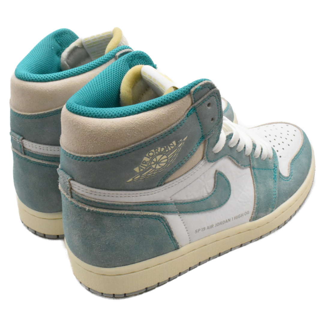 NIKE(ナイキ)のNIKE ナイキ AIR JORDAN 1 RETRO HIGH OG TURBO GREEN エアジョーダン1 レトロハイオージーターボグリーン ハイカットスニーカー ライトブルー/ホワイト US8 555088-311 メンズの靴/シューズ(スニーカー)の商品写真