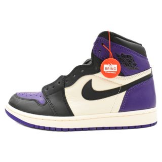 ナイキ(NIKE)のNIKE ナイキ AIR JORDAN1 RETRO HIGH OG エアジョーダン1 レトロ コートパープル ハイカットスニーカー ホワイト/パープル US8/26cm 555088‐501(スニーカー)