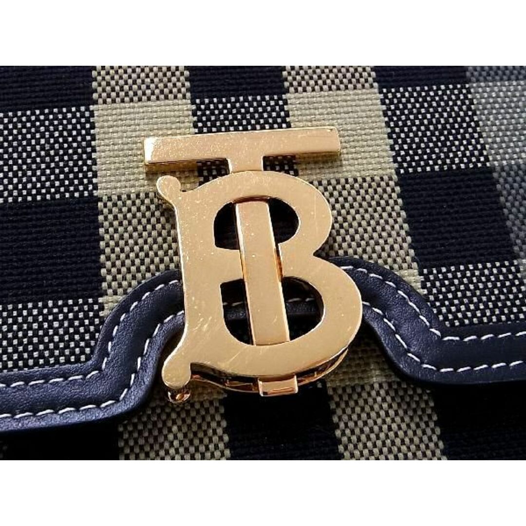 BURBERRY(バーバリー)の■新品同様■ BURBERRY バーバリー TBロゴ キャンバス×レザー クロスボディ ショルダーバッグ レディース グリーン系×ブラック系 AW1035 メンズのバッグ(ショルダーバッグ)の商品写真