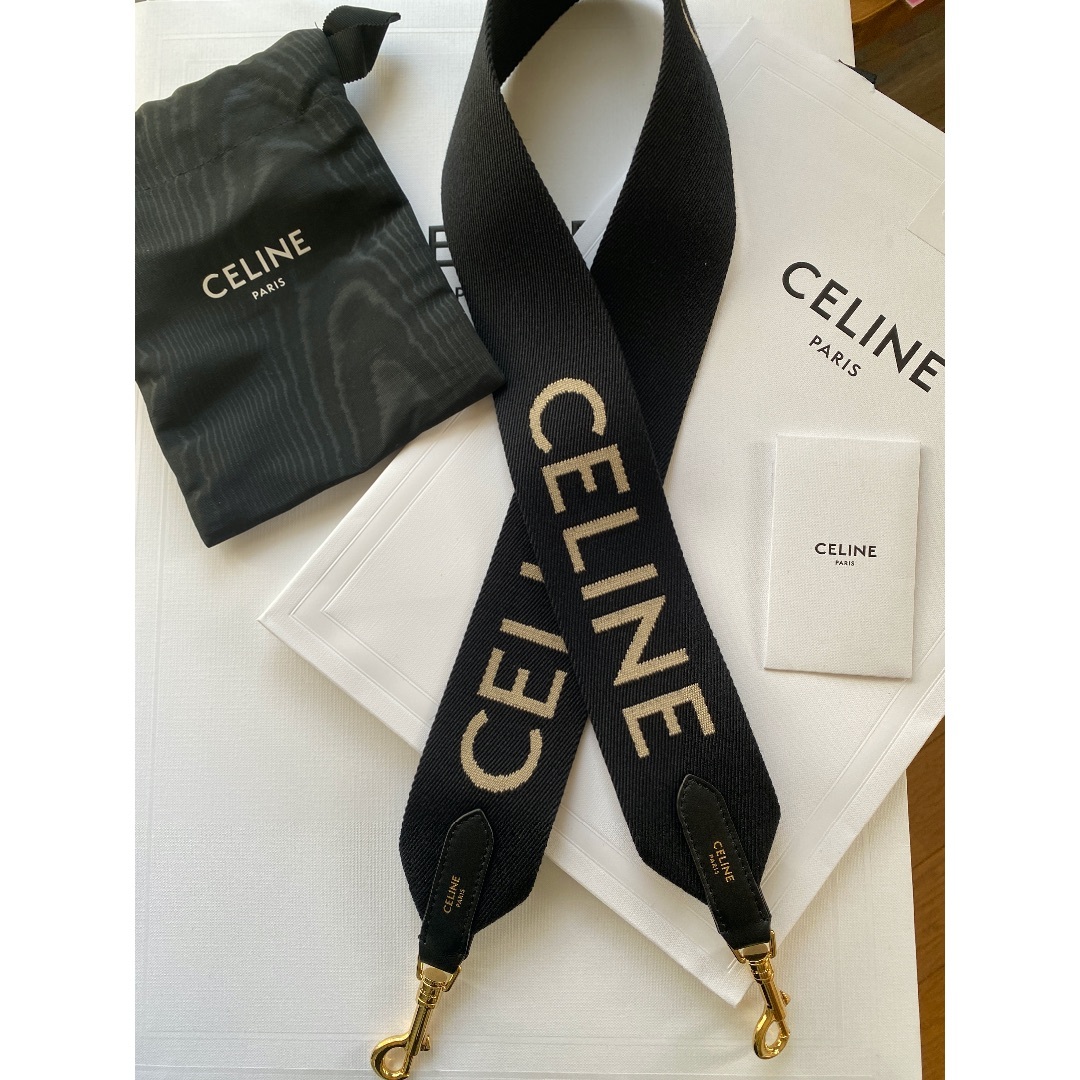 celine(セリーヌ)のCELINE ジャカード付　ショートウールショルダーストラップ　新品　セリーヌ レディースのバッグ(ショルダーバッグ)の商品写真