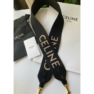 celine - CELINE ジャカード付 ショートウールショルダーストラップ 