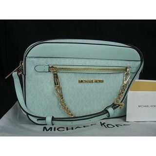 マイケルコース(Michael Kors)の■新品■未使用■ MICHAEL KORS マイケルコース MK柄 PVC×レザー クロスボディ ショルダーバッグ レディース ライトグリーン系 AU7466 (その他)