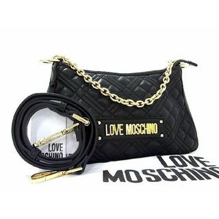 MOSCHINO - ハンドバッグ 本革 レザー モスキーノ キルティング ...