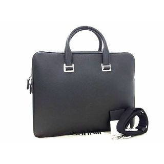 ダンヒル(Dunhill)の■新品同様■ dunhill ダンヒル レザー 2WAY ビジネスバッグ ハンドバッグ ショルダー ブリーフケース メンズ ブラック系 AV4192 (ビジネスバッグ)