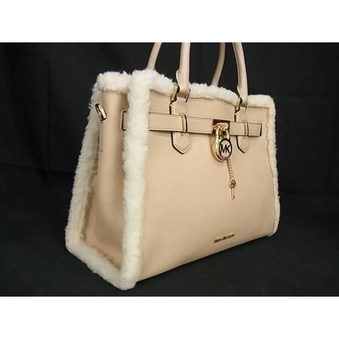 Michael Kors(マイケルコース)の■新品■未使用■ MICHAEL KORS マイケルコース ハミルトン レザー×ボア 2WAY ハンドバッグ ショルダー ベージュ系 AT1931 レディースのファッション小物(その他)の商品写真