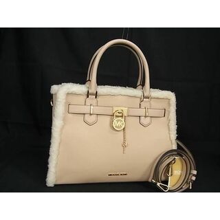 マイケルコース(Michael Kors)の■新品■未使用■ MICHAEL KORS マイケルコース ハミルトン レザー×ボア 2WAY ハンドバッグ ショルダー ベージュ系 AT1931(その他)