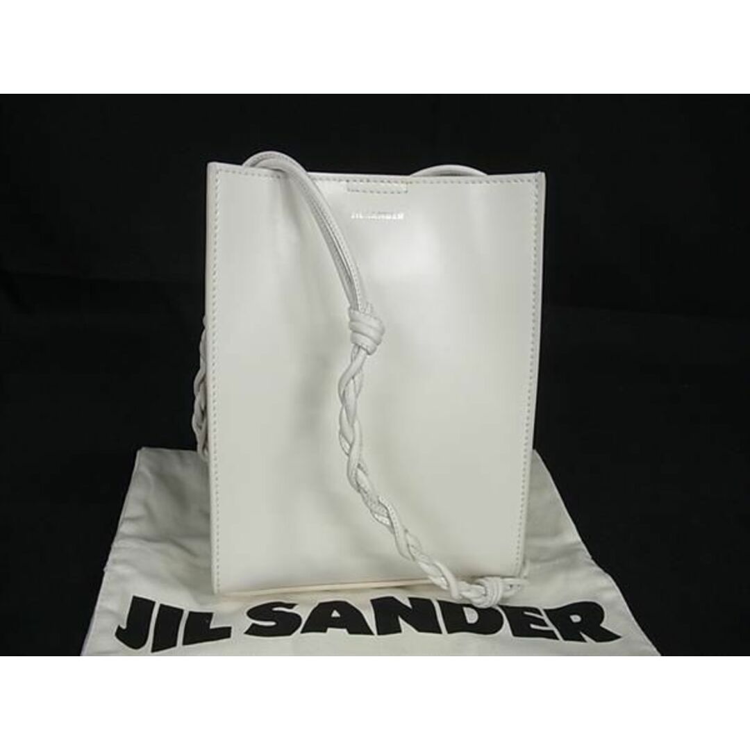 新品■新品■未使用■ JIL SANDER　ジルサンダー レザー クロスボディ ショルダーバッグ ポシェット レディース ホワイト系 AT7510