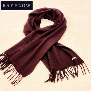 ベイフロー(BAYFLOW)のBAYFLOW ベイフロー  ストール マフラー ビッグサイズ ワインレッド(ストール)