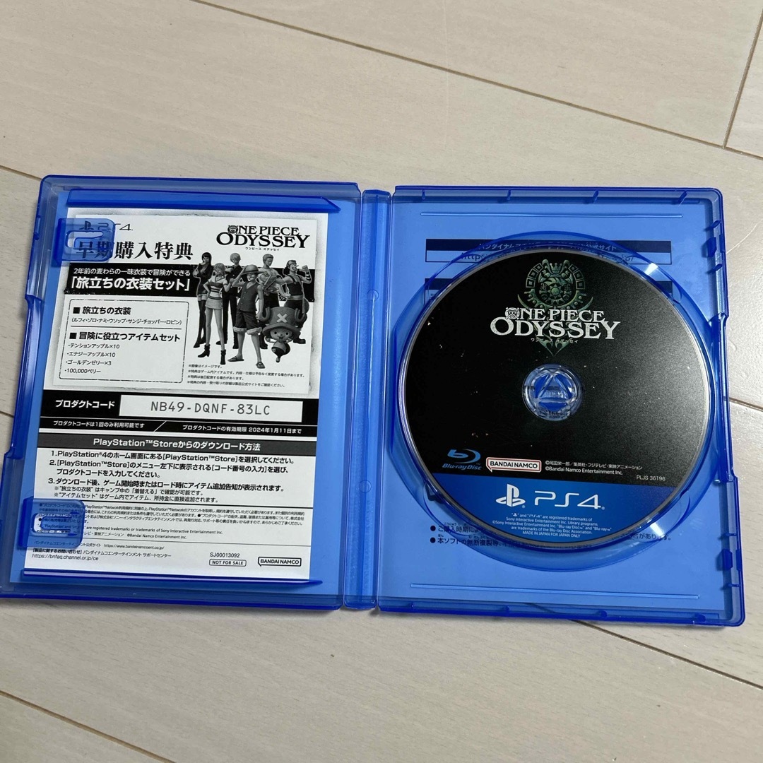 PlayStation4(プレイステーション4)のONE PIECE ODYSSEY（ワンピース オデッセイ） エンタメ/ホビーのゲームソフト/ゲーム機本体(家庭用ゲームソフト)の商品写真