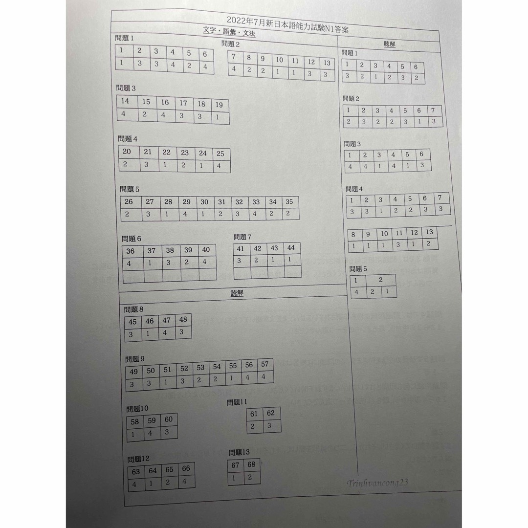 N1真題/日本語能力試験JLPT N1過去問【2010年7月〜2023年12月】 エンタメ/ホビーの本(語学/参考書)の商品写真