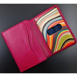 ポールスミス(Paul Smith)の贈り物に☆新品/箱付 ポールスミス 内側ストライプ 名刺入れ バーガンディ (名刺入れ/定期入れ)