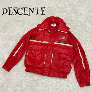 デサント(DESCENTE)のDESCENTE デサント ☆ ナイロンジャケット 赤 レッド 80s 90s(ナイロンジャケット)