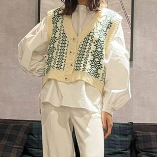 nugu 22 ami  snowflake knit vest(ベスト/ジレ)