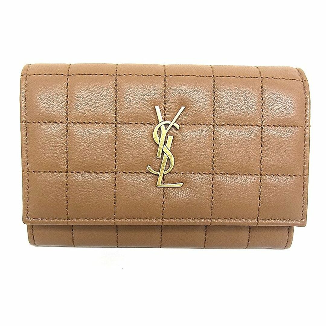 サンローラン SAINT LAURENT YSL 2つ折り財布 ラムスキン サンローラン SAINT LAURENT YSL 2つ折り財布 ラムスキン