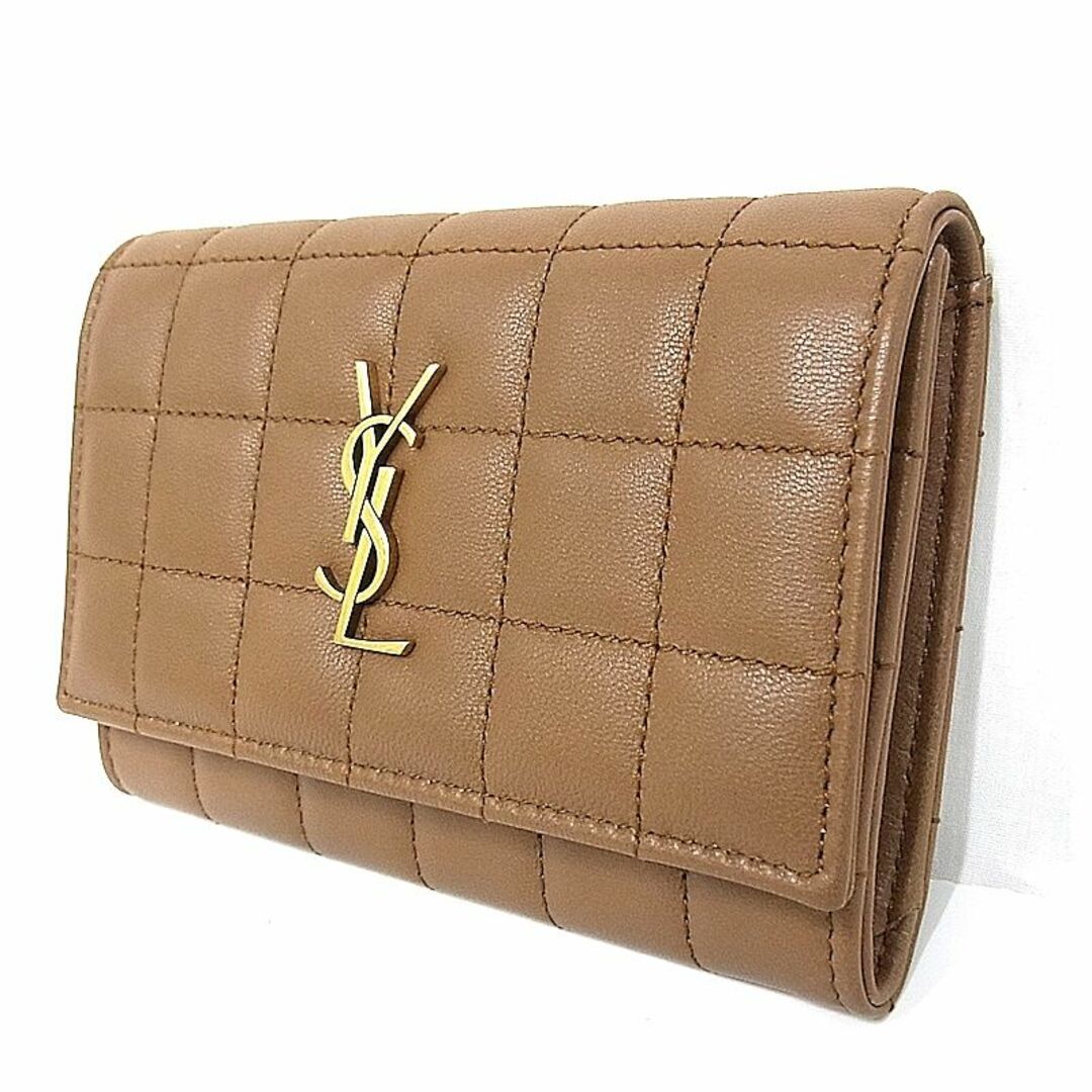 サンローラン SAINT LAURENT YSL 2つ折り財布 ラムスキン サンローラン SAINT LAURENT YSL 2つ折り財布 ラムスキン