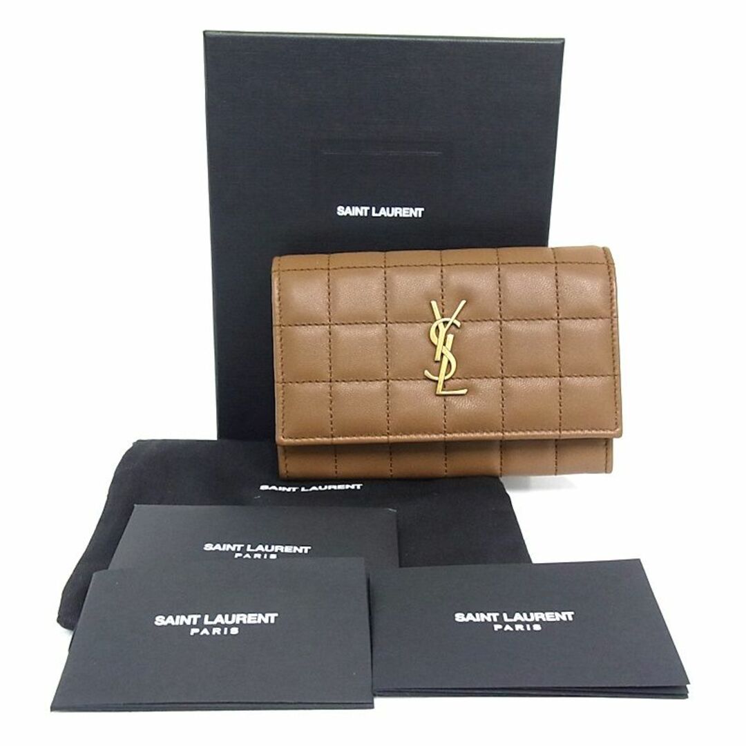 サンローラン SAINT LAURENT YSL 2つ折り財布 ラムスキン サンローラン SAINT LAURENT YSL 2つ折り財布 ラムスキン