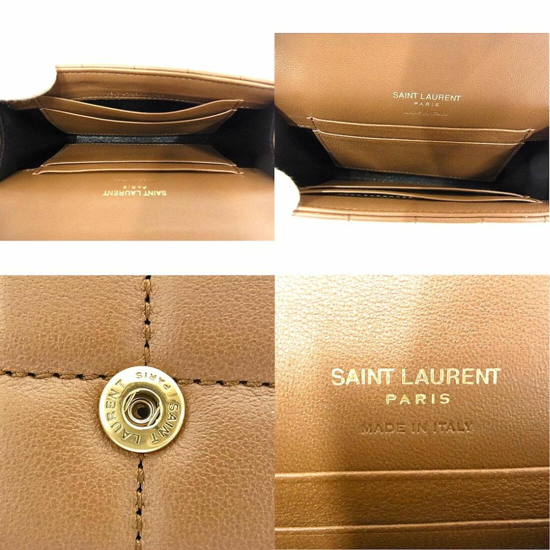 サンローラン SAINT LAURENT YSL 2つ折り財布 ラムスキン サンローラン SAINT LAURENT YSL 2つ折り財布 ラムスキン