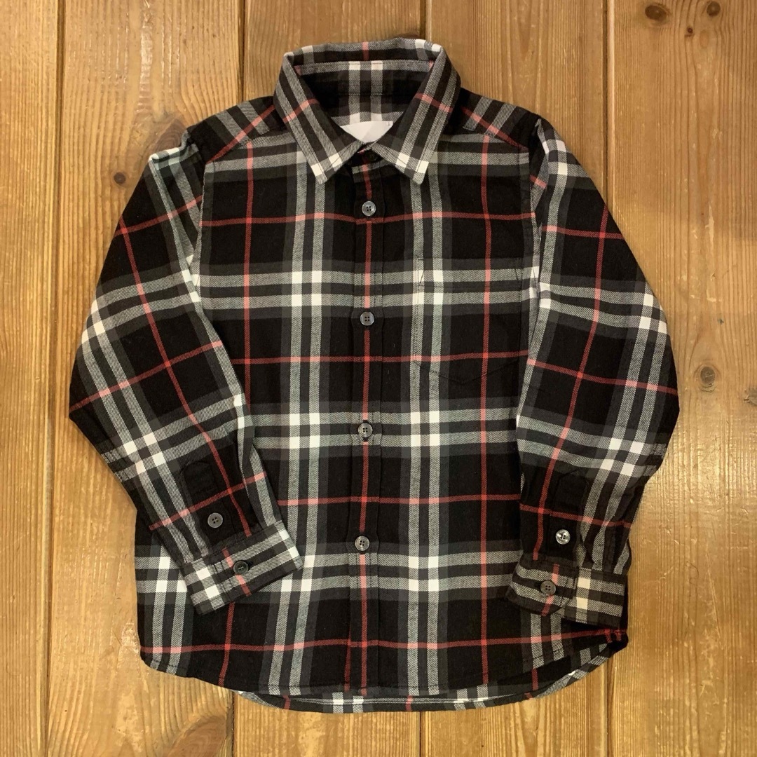 BURBERRY(バーバリー)の美品　バーバリー　シャツ　チェック　Burberry 4 キッズ/ベビー/マタニティのキッズ服男の子用(90cm~)(ブラウス)の商品写真