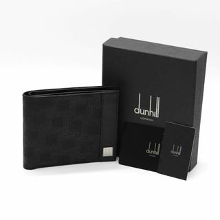 Dunhill - ダンヒル 二つ折り財布 札入れ レザー ロゴ ゴールド金具