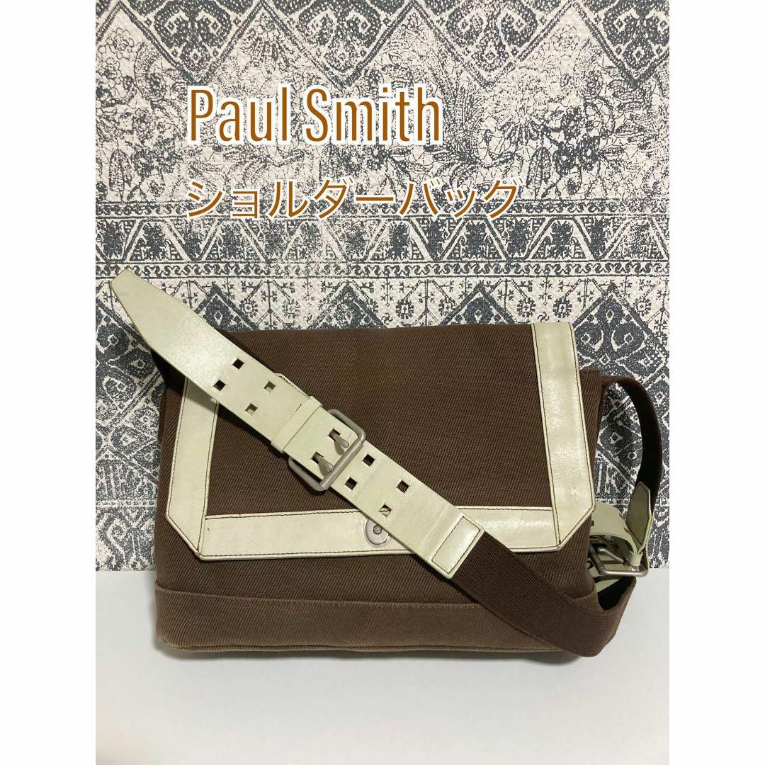 カラーブラウン系【良品】Paul Smith ポールスミス レザーショルダーバッグ ブラウン