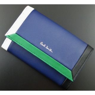 ポールスミス(Paul Smith)の1点限り！新品☆箱付 ポールスミス 人気カラー 名刺入れ ブルー系(名刺入れ/定期入れ)