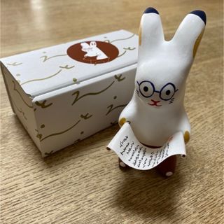 【新品】ふでうさぎ　無印　福缶　縁起物　陶人形(その他)