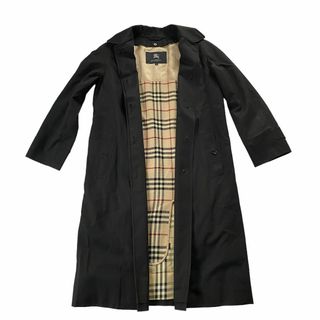 バーバリー(BURBERRY)のBurberry ノバチェック ステンカラーコート トレンチコート ブラック(ステンカラーコート)