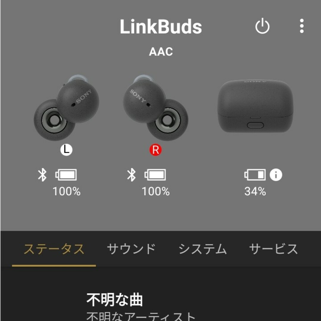 SONY(ソニー)のSONY ワイヤレスイヤホン LinkBuds/グレー スマホ/家電/カメラのオーディオ機器(ヘッドフォン/イヤフォン)の商品写真