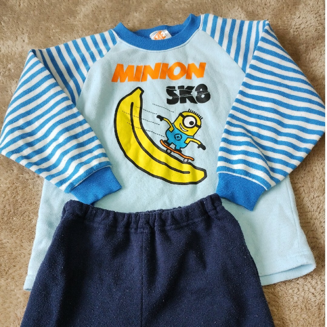 ミニオン(ミニオン)のミニオンパジャマ　裏起毛 キッズ/ベビー/マタニティのキッズ服男の子用(90cm~)(パジャマ)の商品写真