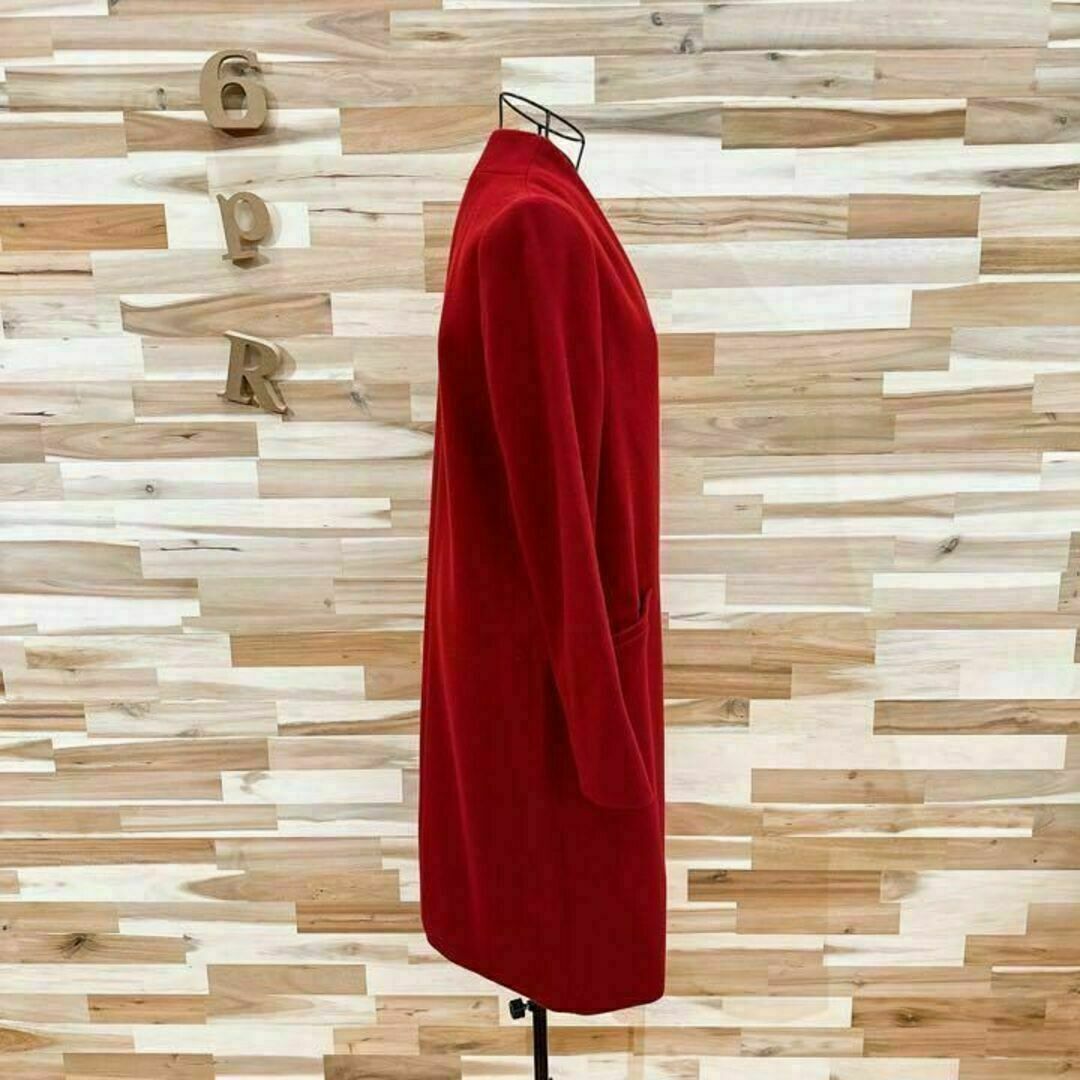 UNITED TOKYO(ユナイテッドトウキョウ)の【ユナイテッドトウキョウ】ウール100％ ノーカラー コート秋冬 1 ボルドー赤 レディースのジャケット/アウター(ロングコート)の商品写真