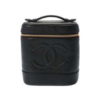 シャネル(CHANEL)のシャネル  縦型バニティ ハンドバッグ 黒(ハンドバッグ)