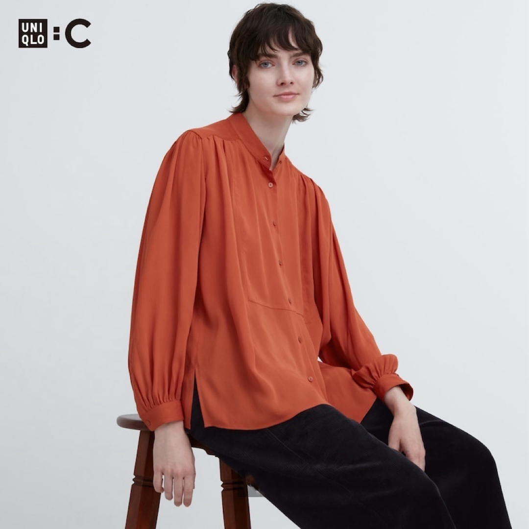 UNIQLO(ユニクロ)のUNIQLO  C  ＊美品＊　ボリュームスリーブブラウス（長袖） レディースのトップス(シャツ/ブラウス(長袖/七分))の商品写真