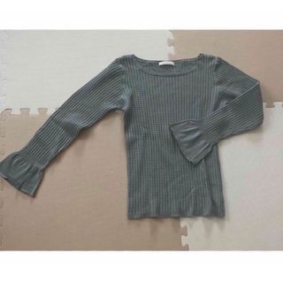 プロポーションボディドレッシング(PROPORTION BODY DRESSING)の【プロポーションボディドレッシング】　薄手ニット　トップス　グリーン(ニット/セーター)