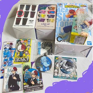 写真追加しました！ヒロアカ　☆轟焦凍　フィギュア　缶バッジ　セット(キャラクターグッズ)