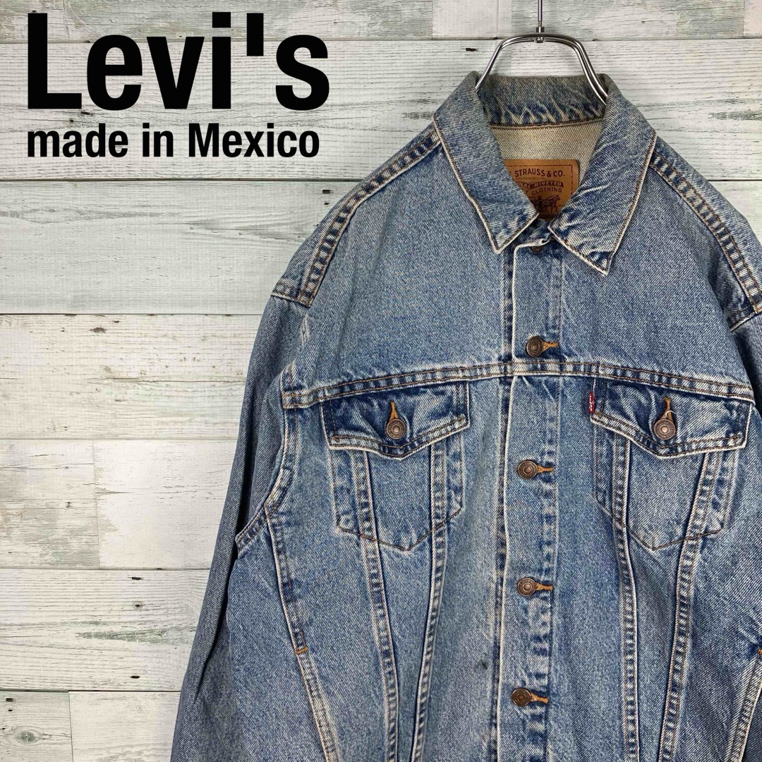 ブルー素材Levi's リーバイス 90s  ブルー デニムジャケット ジージャン