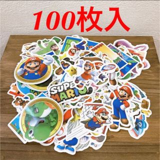 【100枚入】スーパーマリオ ステッカー キャラクター シール (シール)