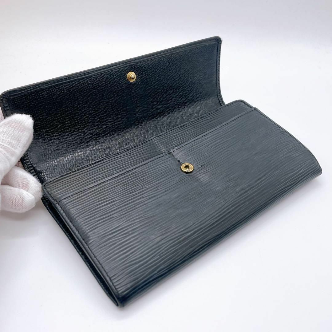 LOUIS VUITTON(ルイヴィトン)の【1018】ルイヴィトン✨エピ✨ポルトフォイユサラ✨財布✨ノワール✨黒 レディースのファッション小物(財布)の商品写真