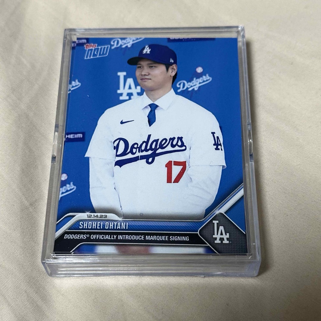 Topps(トップス)の大谷翔平 Topps now OS-23 ドジャース入団会見 エンタメ/ホビーのトレーディングカード(シングルカード)の商品写真