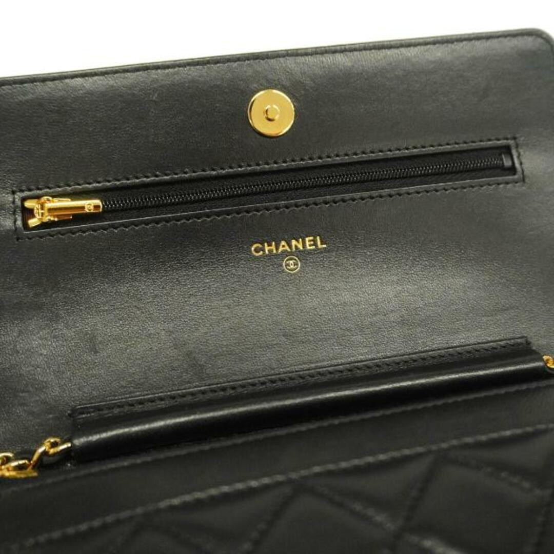 CHANEL(シャネル)の★SALE ★SALE 【4eb1366】シャネル ショルダーウォレット/マトラッセ/チェーンショルダー/ラムスキン/ブラック/ゴールド金具 【中古】 レディース レディースのファッション小物(財布)の商品写真