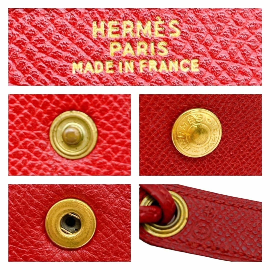 Hermes(エルメス)の【1051】エルメス✨ポシェットグリーン✨ウエストバッグ✨レッド✨赤 レディースのバッグ(ボディバッグ/ウエストポーチ)の商品写真