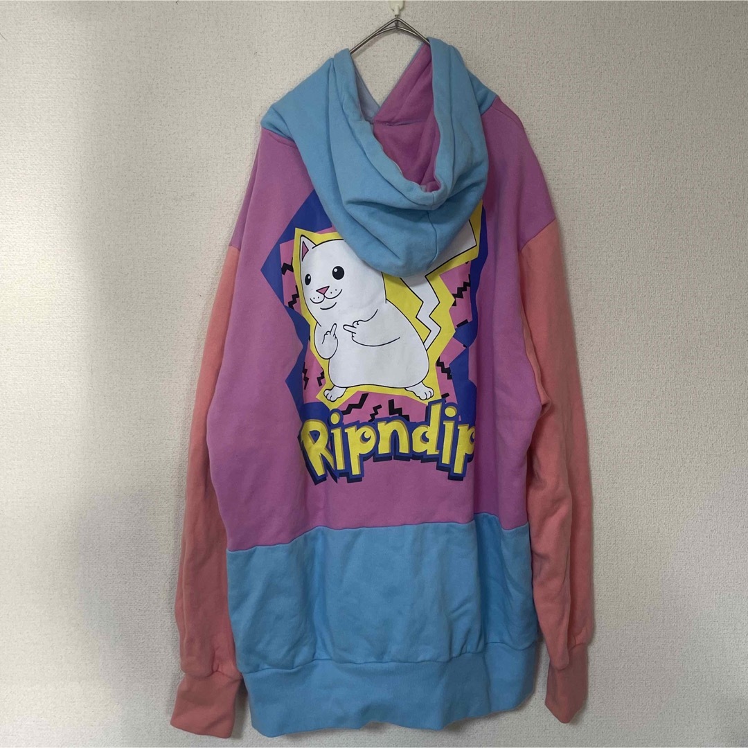 RIPNDIP(リップンディップ)の【超希少品】RIPNDIP パーカー　ピカチュウ　パロディ　マルチカラー　M メンズのトップス(パーカー)の商品写真