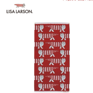リサラーソン(Lisa Larson)の新品未使用 タグ付き リサラーソン バスタオル マイキー レッド(キャラクターグッズ)