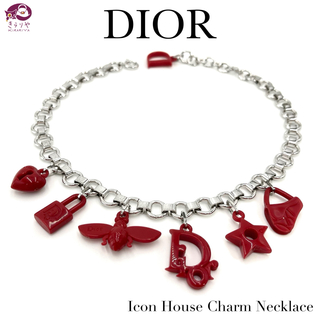 ディオール(Dior)のDIOR ディオール アイコン ハウスチャーム ペンダントネックレス 42.5㎝(ネックレス)